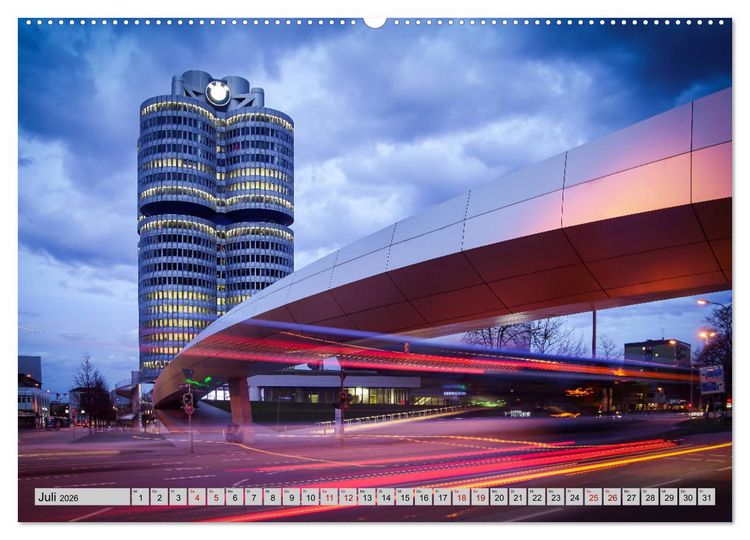 Produktbild: M&uuml;nchen - Lichter der Gro&szlig;stadt (hochwertiger Premium Wandkalender 2026 DIN A2 quer), Kunstdruck in Hochglanz