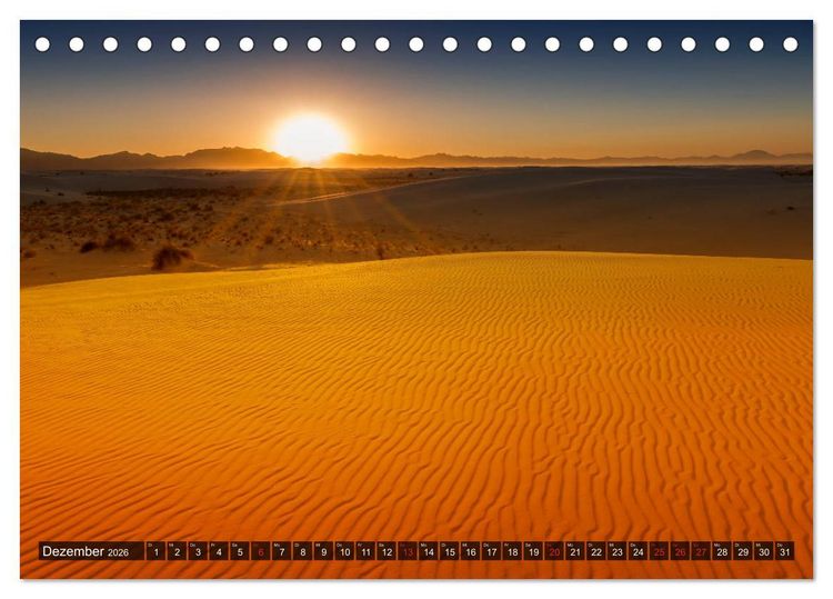 Produktbild: WHITE SANDS Die wei&szlig;e W&uuml;ste in New Mexico (Tischkalender 2026 DIN A5 quer), CALVENDO Monatskalender