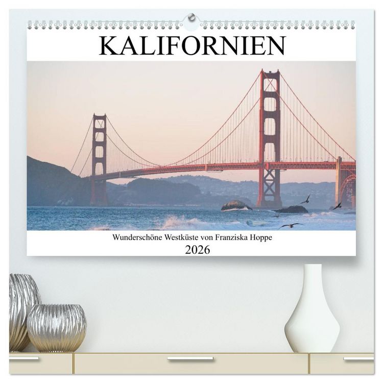 Produktbild: Kalifornien - wundersch&ouml;ne Westk&uuml;ste (hochwertiger Premium Wandkalender 2026 DIN A2 quer), Kunstdruck in Hochglanz