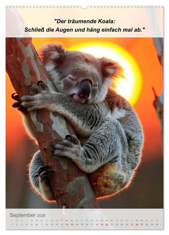 Produktbild: Ein tierisches Yoga-Abenteuer (hochwertiger Premium Wandkalender 2026 DIN A2 hoch), Kunstdruck in Hochglanz