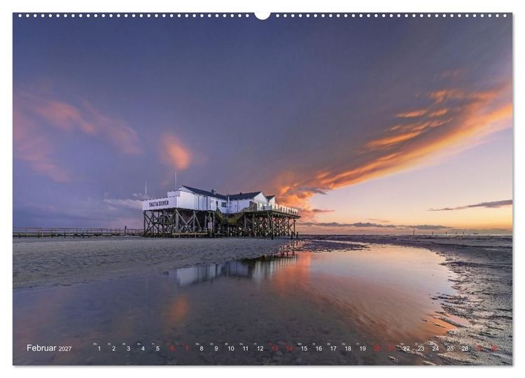 Produktbild: Nordseeurlaub in St. Peter-Ording (hochwertiger Premium Wandkalender 2027 DIN A2 quer), Kunstdruck in Hochglanz
