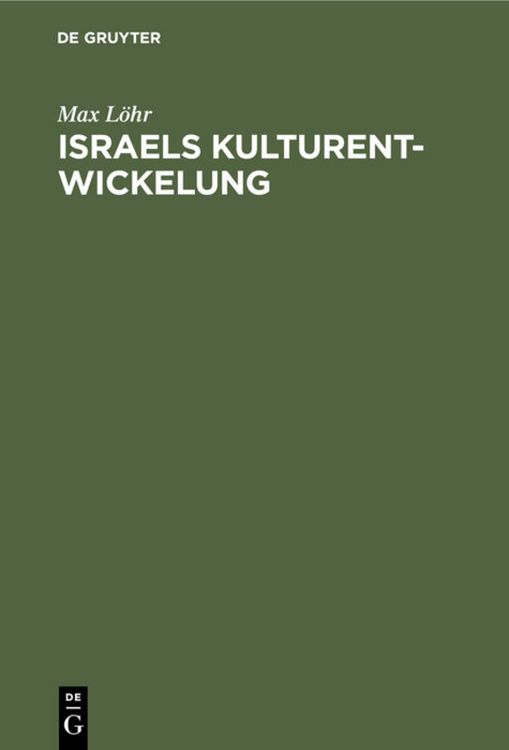 Produktbild: Israels Kulturentwickelung