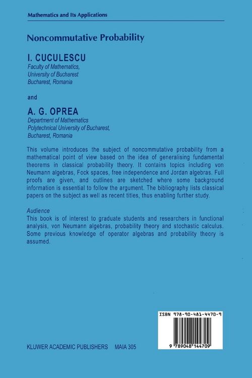 Produktbild: Noncommutative Probability