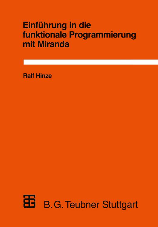 Produktbild: Einf&uuml;hrung in die funktionale Programmierung mit Miranda