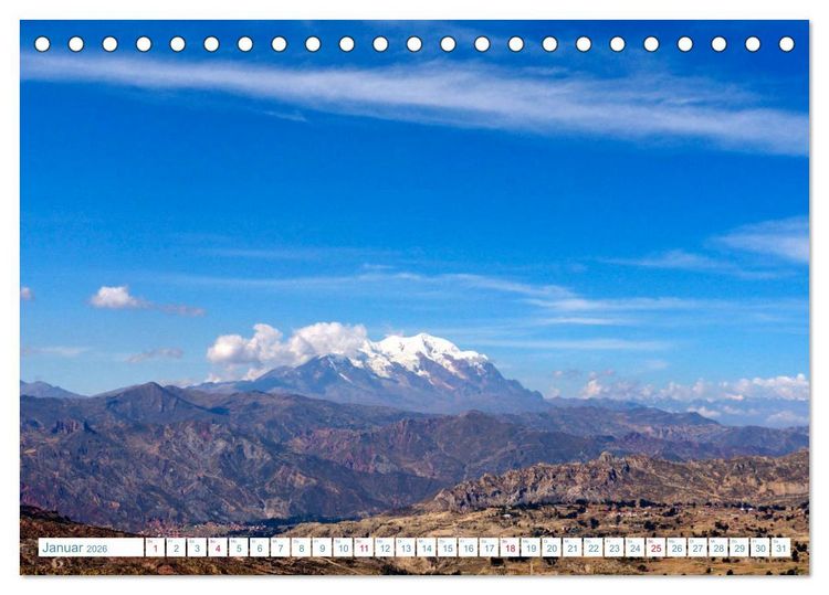 Produktbild: Bolivien - Land und Leute (Tischkalender 2026 DIN A5 quer), CALVENDO Monatskalender
