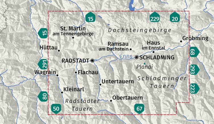 Produktbild: KOMPASS Wanderkarte 31 Radstadt, Schladming, Flachau 1:50.000