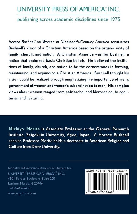 Produktbild: Horace Bushnell on Women in Nineteenth-Century America