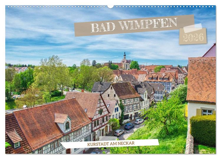 Produktbild: Bad Wimpfen - Kurstadt am Neckar (Wandkalender 2026 DIN A2 quer), CALVENDO Monatskalender