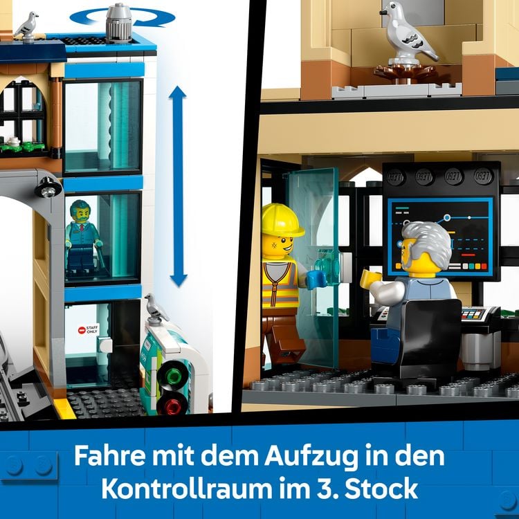 Produktbild: LEGO City 60469 Hauptbahnhof, Eisenbahn Spielzeug f&uuml;r Kinder ab 7 Jahren