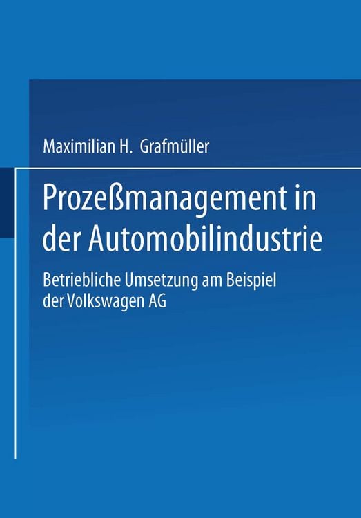 Produktbild: Proze&szlig;management in der Automobilindustrie