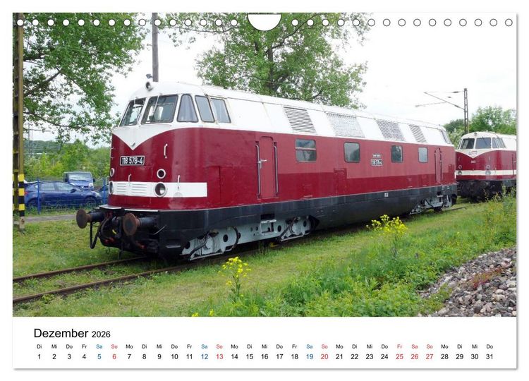 Produktbild: U-Boot trifft Babelsbergerin. Die Baureihen 118 und 119 der Deutschen Reichsbahn (Wandkalender 2026 DIN A4 quer), CALVENDO Monatskalender