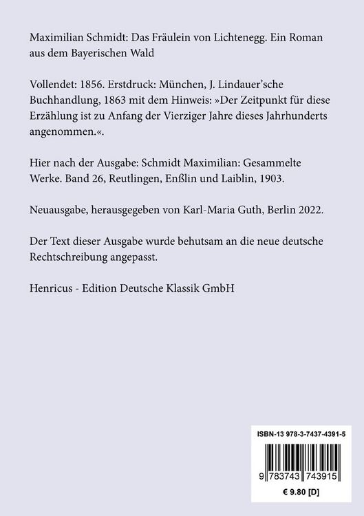 Produktbild: Das Fr&auml;ulein von Lichtenegg