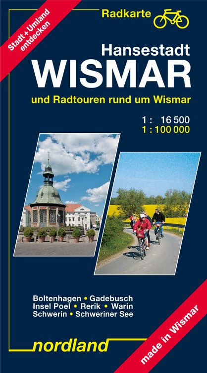 Produktbild: Radfahrer Stadtkarte Hansestadt Wismar