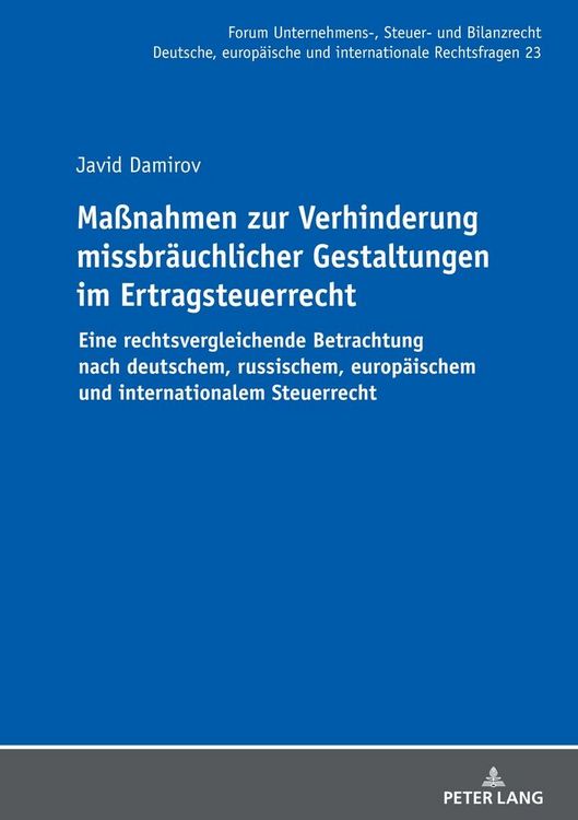 Produktbild: Ma&szlig;nahmen zur Verhinderung missbr&auml;uchlicher Gestaltungen im Ertragsteuerrecht