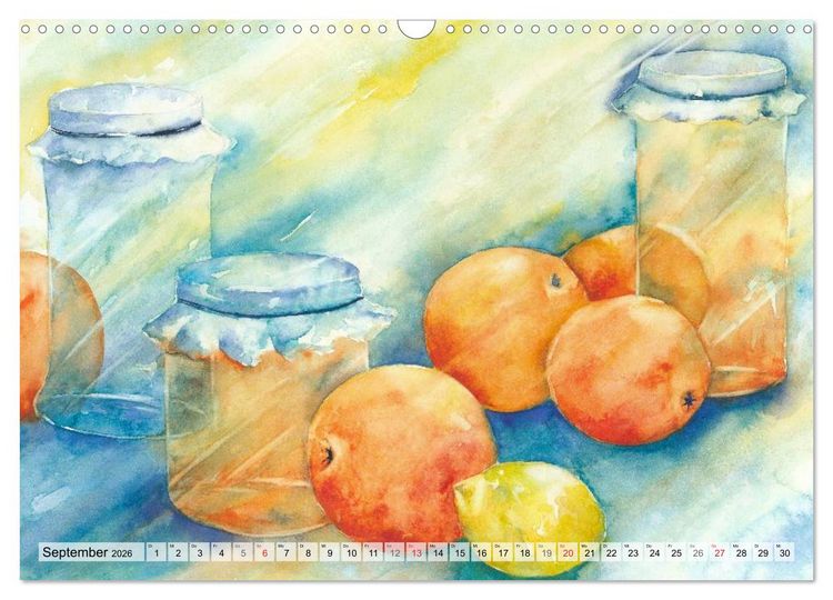 Produktbild: Obst Aquarelle (Wandkalender 2026 DIN A3 quer), CALVENDO Monatskalender