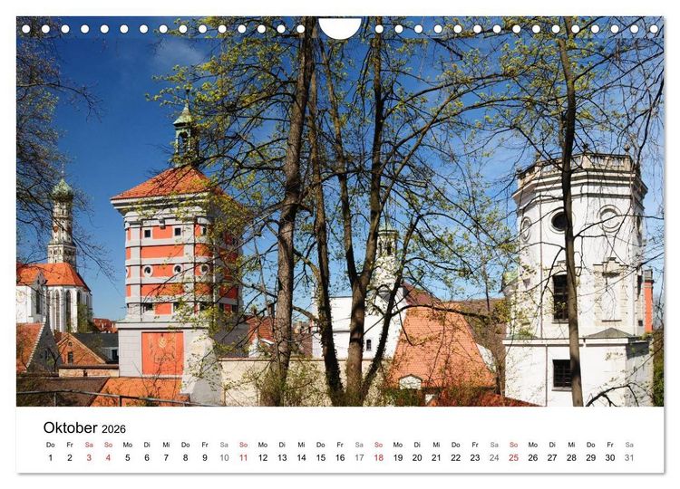 Produktbild: Augsburg &ndash; Die Highlights der schw&auml;bischen Metropole (Wandkalender 2026 DIN A4 quer), CALVENDO Monatskalender