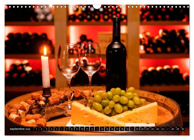 Produktbild: LE VIN (Calendrier mural 2026 DIN A3 vertical), CALVENDO calendrier mensuel
