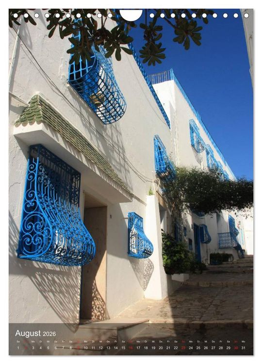 Produktbild: Sidi bou Sa&iuml;d - Die blaue Stadt Tunesiens (Wandkalender 2026 DIN A4 hoch), CALVENDO Monatskalender