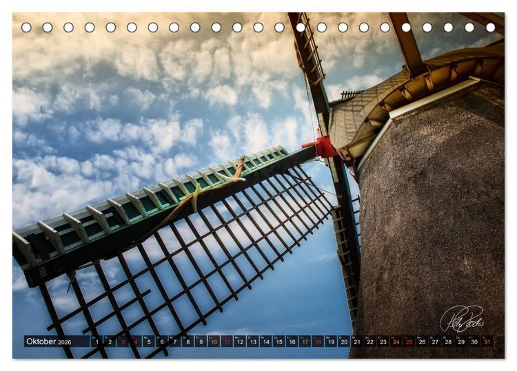 Produktbild: Friesland - Die Friesische M&uuml;hlenstra&szlig;e (Tischkalender 2026 DIN A5 quer), CALVENDO Monatskalender