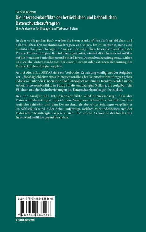 Produktbild: Die Interessenkonflikte der betrieblichen und beh&ouml;rdlichen Datenschutzbeauftragten