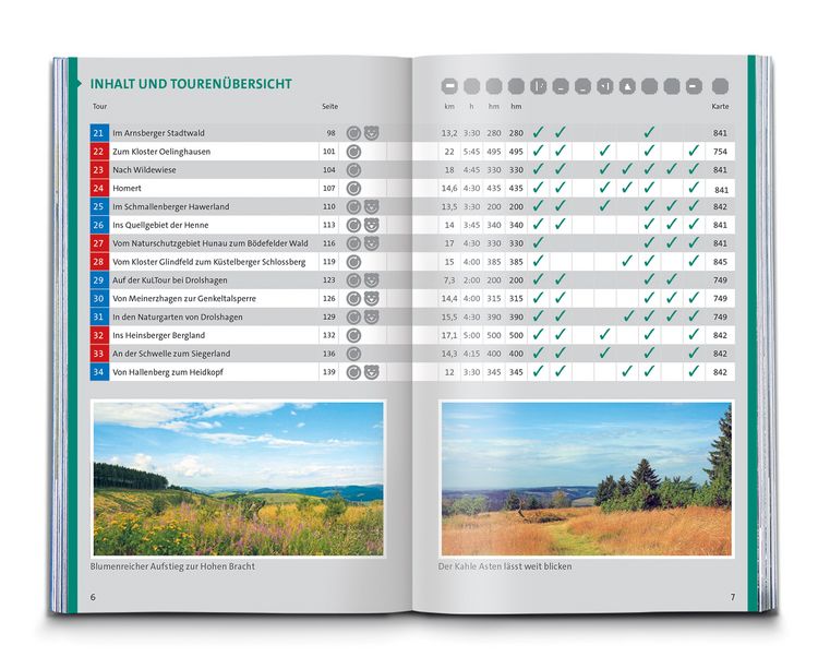 Produktbild: KOMPASS Wanderführer Sauerland mit Rothaarsteig, 50 Touren mit Extra-Tourenkarte