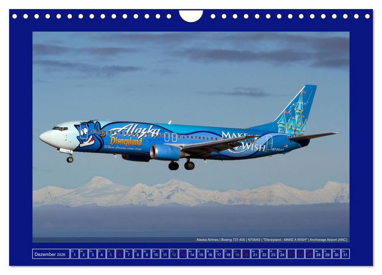 Produktbild: Bunte Airliner (Wandkalender 2026 DIN A4 quer), CALVENDO Monatskalender
