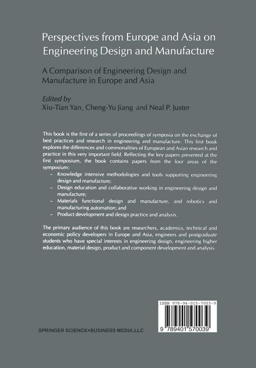 Produktbild: Perspectives from Europe and Asia on Engineering Design and Manufacture