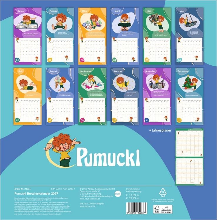 Produktbild: Pumuckl Broschurkalender 2027