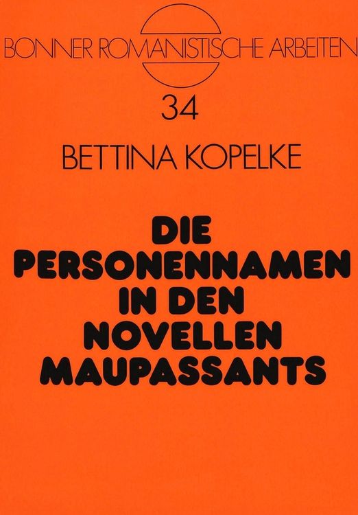 Produktbild: Die Personennamen in den Novellen Maupassants