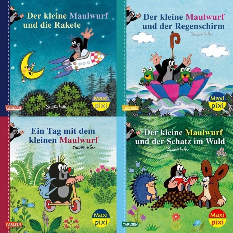 Produktbild: Maxi-Pixi-4er-Set 117: Neue Abenteuer mit dem kleinen Maulwurf (4x1 Exemplar)