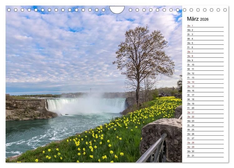 Produktbild: NIAGARAF&Auml;LLE Idyllische Impressionen bei Tag und Nacht (Wandkalender 2026 DIN A4 quer), CALVENDO Monatskalender