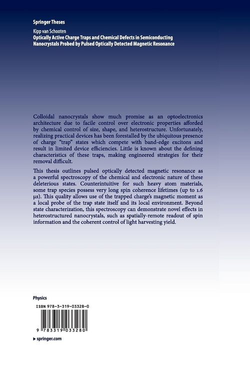 Produktbild: Optically Active Charge Traps and Chemical Defects in Semiconducting Nanocrystals Probed by Pulsed Optically Detected Magnetic Resonance