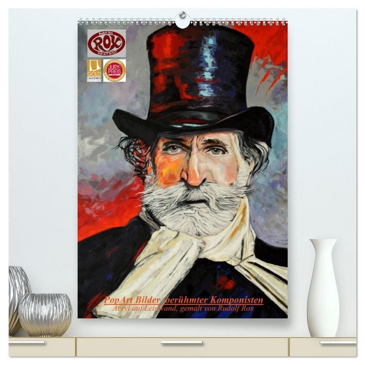 Produktbild: PopArt Bilder ber&uuml;hmter Komponisten (hochwertiger Premium Wandkalender 2026 DIN A2 hoch), Kunstdruck in Hochglanz