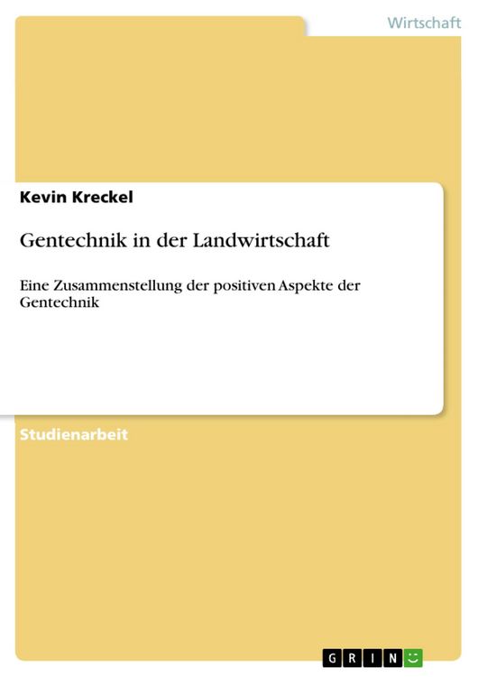Produktbild: Gentechnik in der Landwirtschaft