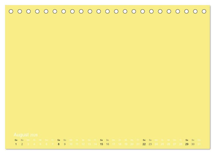 Produktbild: Bastelkalender - Gelb (Tischkalender 2026 DIN A5 quer), CALVENDO Monatskalender