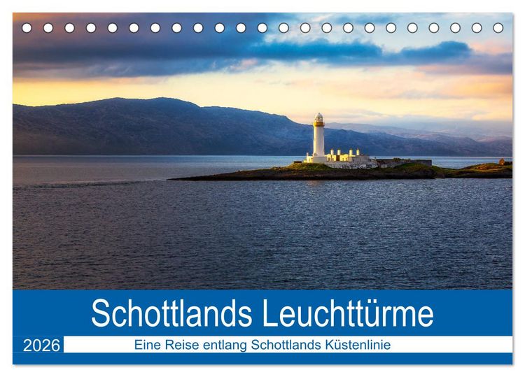 Produktbild: Schottlands Leuchtt&uuml;rme (Tischkalender 2026 DIN A5 quer), CALVENDO Monatskalender