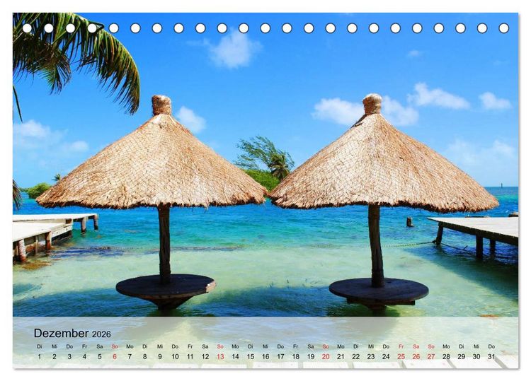 Produktbild: Belize. Karibik-Perle Caye Caulker (Tischkalender 2026 DIN A5 quer), CALVENDO Monatskalender