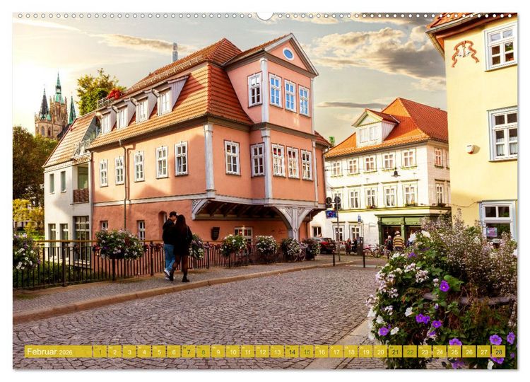 Produktbild: Romantisches Erfurt - Reise durch das sch&ouml;ne Th&uuml;ringen (Wandkalender 2026 DIN A2 quer), CALVENDO Monatskalender