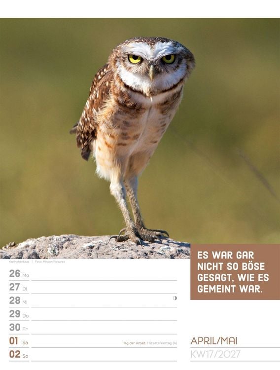 Produktbild: Tierisch Spr&uuml;chekalender Wochenplaner 2027