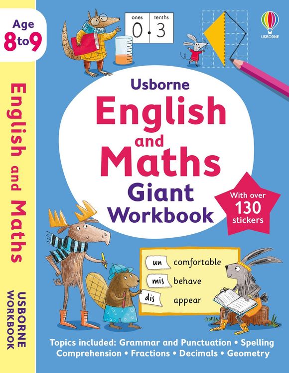 Produktbild: Usborne English and Maths Giant Workbook 8-9