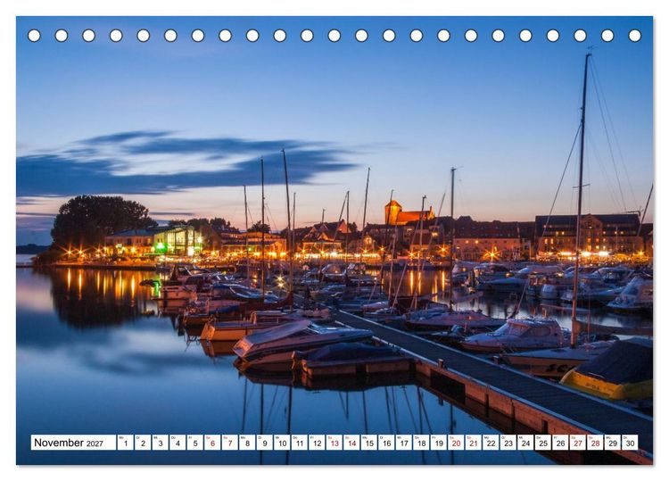 Produktbild: Waren M&uuml;ritz, nach Sonnenuntergang (Tischkalender 2027 DIN A5 quer), CALVENDO Monatskalender