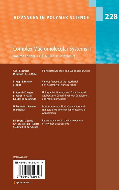Produktbild: Complex Macromolecular Systems II