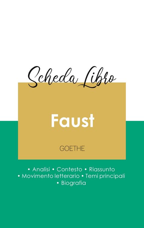 Produktbild: Scheda libro Faust.prima parte. (analisi letteraria di riferimento e riassunto completo)