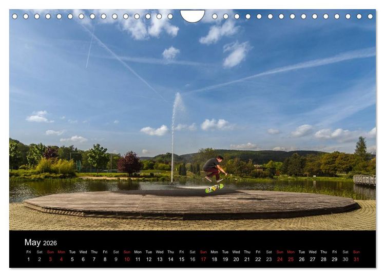 Produktbild: Skateboard - Street only (Wall Calendar 2026 DIN A4 landscape), CALVENDO 12 Month Wall Calendar