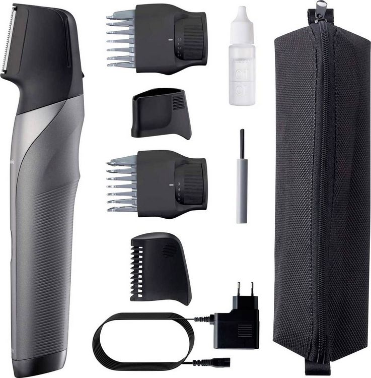 Produktbild: Panasonic Bartschneider, Haarschneider, K&ouml;rperhaartrimmer abwaschbar Silber, Schwarz