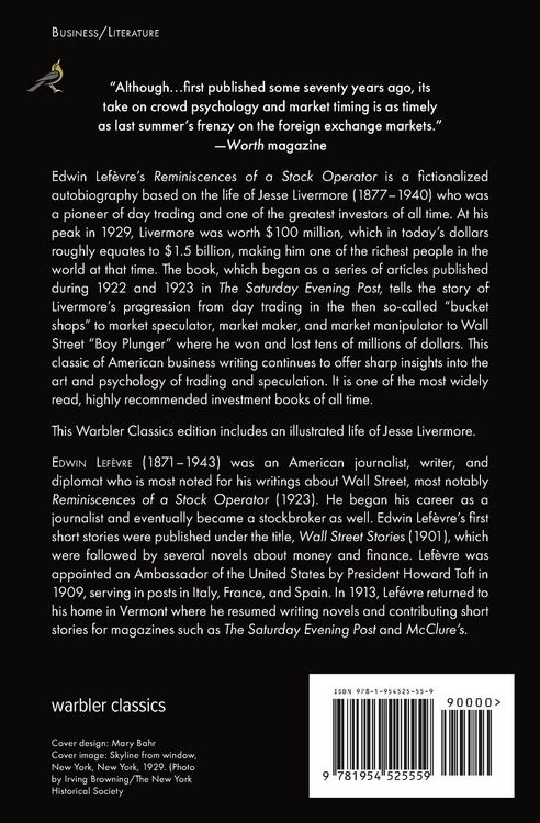 Produktbild: Reminiscences of a Stock Operator (Warbler Classics)