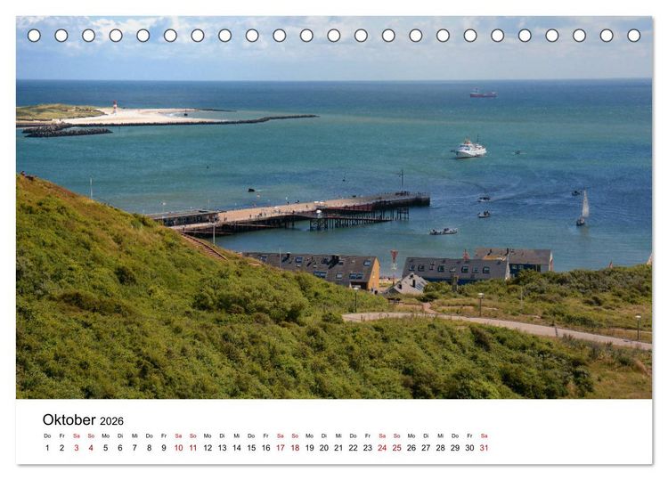 Produktbild: Mitreisekalender 2026 Helgoland (Tischkalender 2026 DIN A5 quer), CALVENDO Monatskalender
