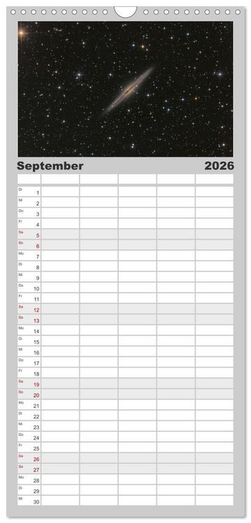 Produktbild: Familienplaner 2026 - Deep-Sky Fotografie mit 5 Spalten (Wandkalender, 21 x 45 cm) CALVENDO
