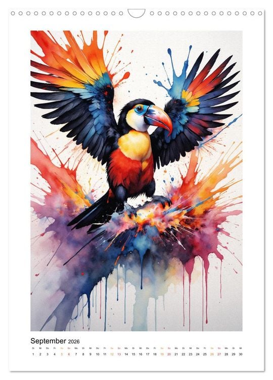 Produktbild: Fantastische Tierwelt: Farbenspiel und Eleganz (Wandkalender 2026 DIN A3 hoch), CALVENDO Monatskalender
