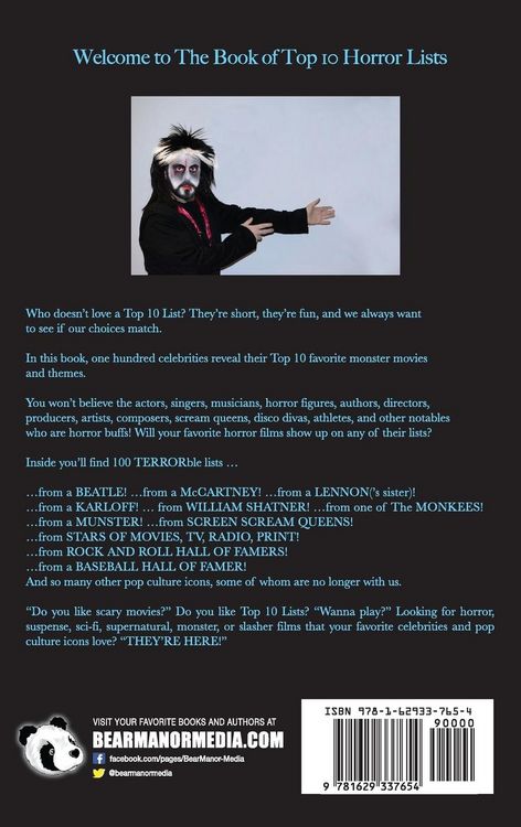 Produktbild: The Book of Top Ten Horror Lists (hardback)